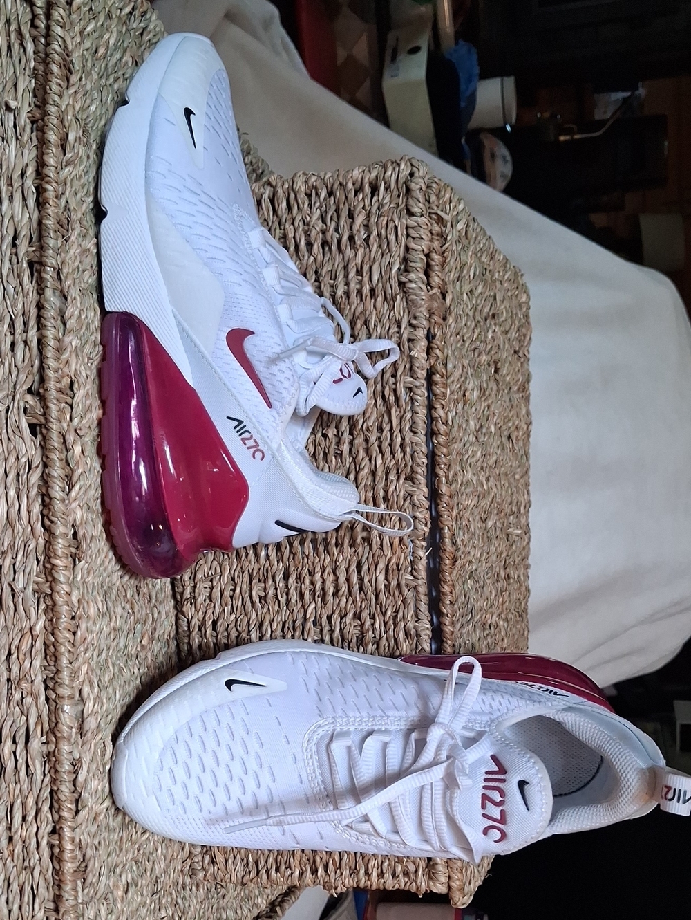 Nike Kids Air Max 270 White  Sweet Beet